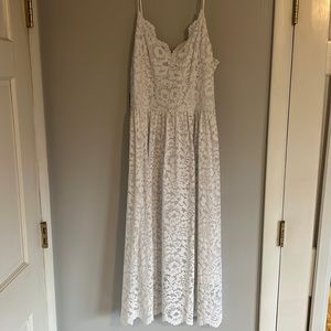 Express: white lace, flowy dress